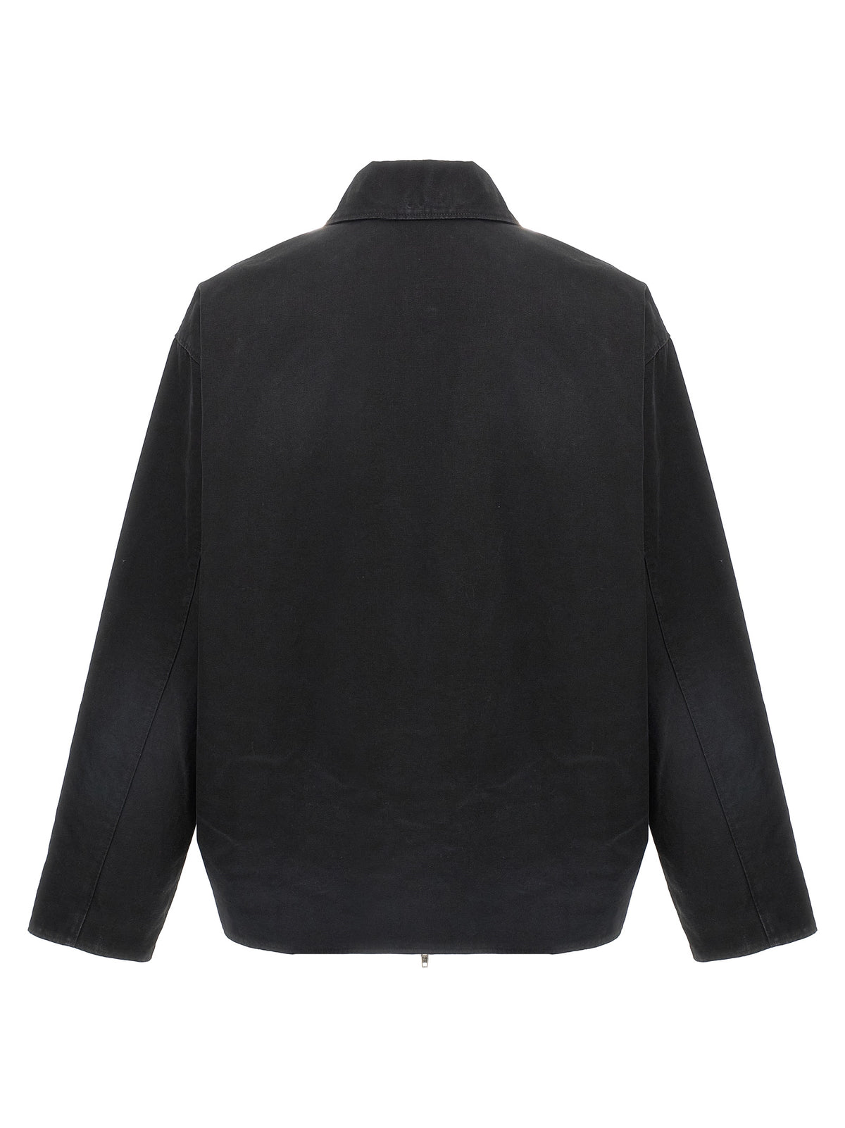 Black Cotton Full-Length Jacket
