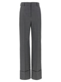 Gray Virgin Wool Dress Pants