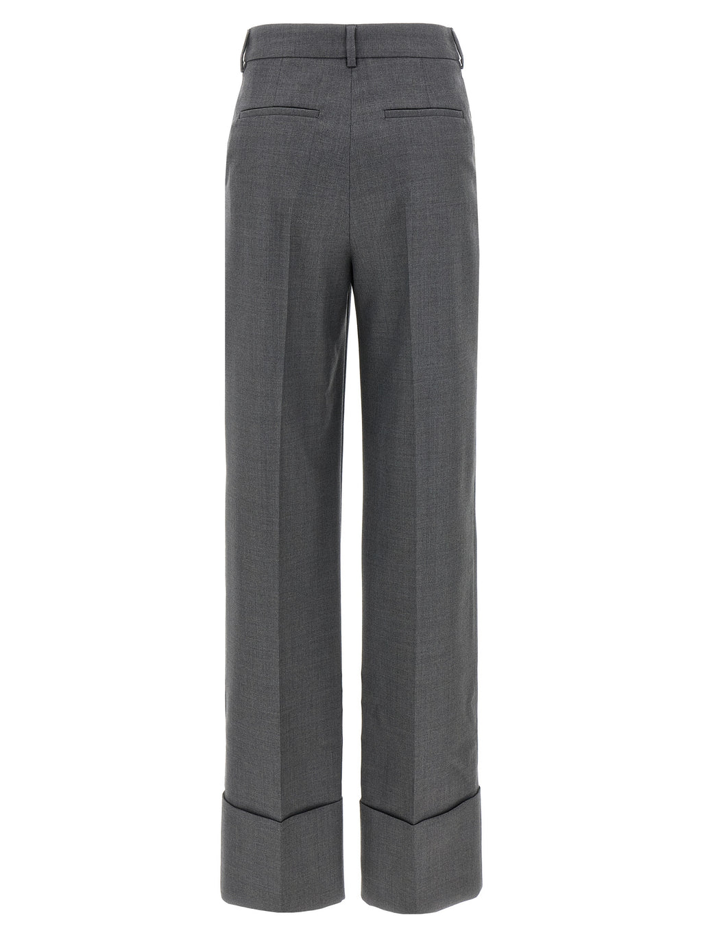 Gray Virgin Wool Dress Pants