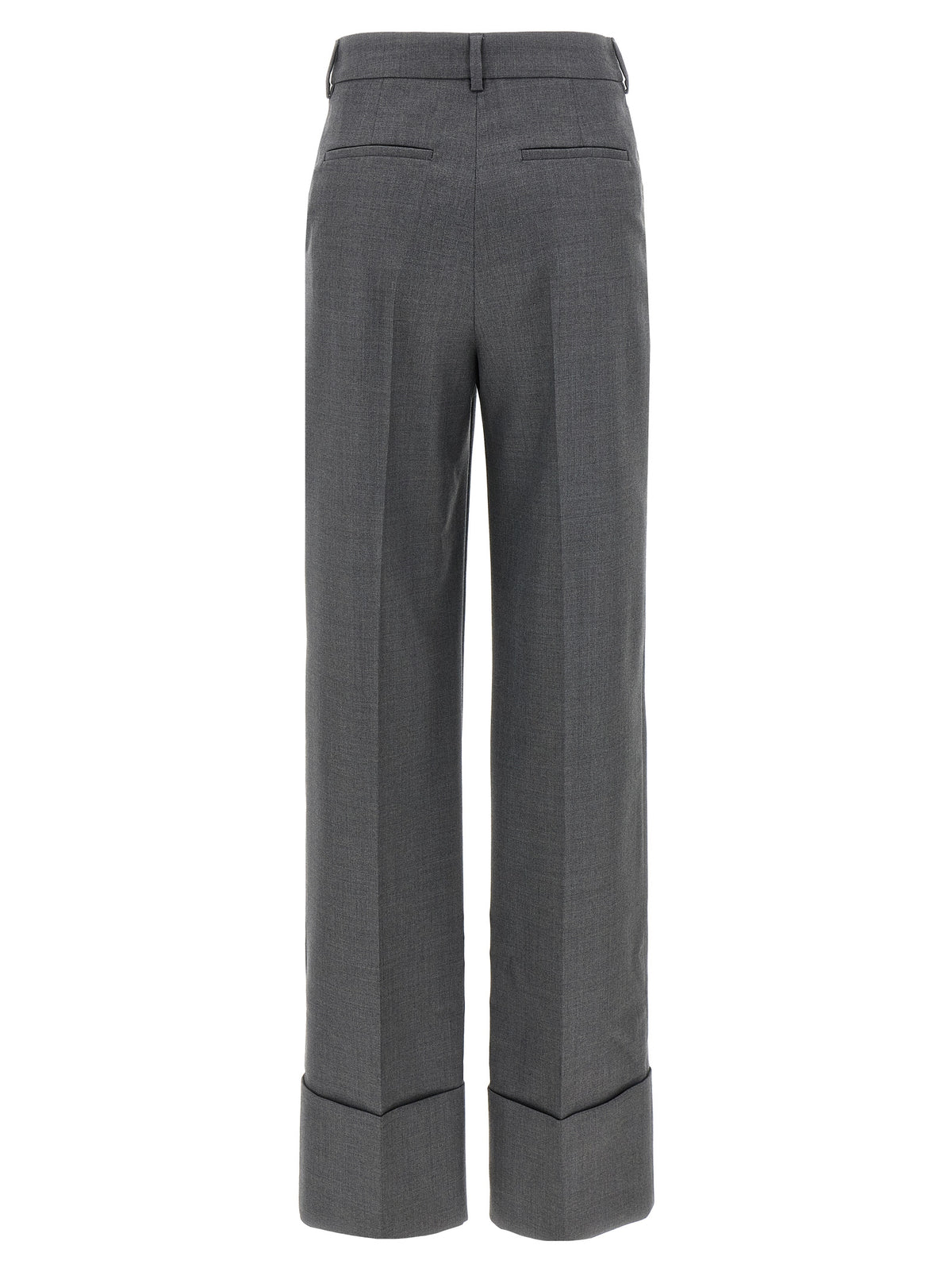 Gray Virgin Wool Dress Pants