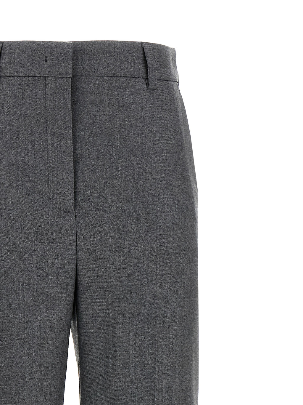 Gray Virgin Wool Dress Pants