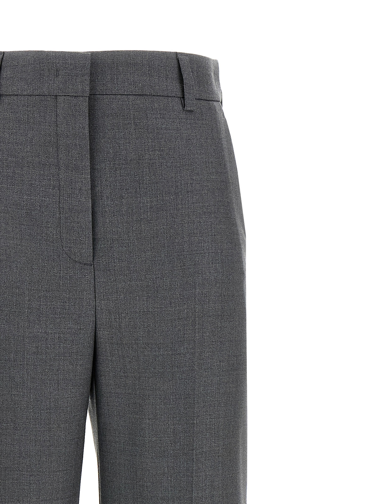 Gray Virgin Wool Dress Pants