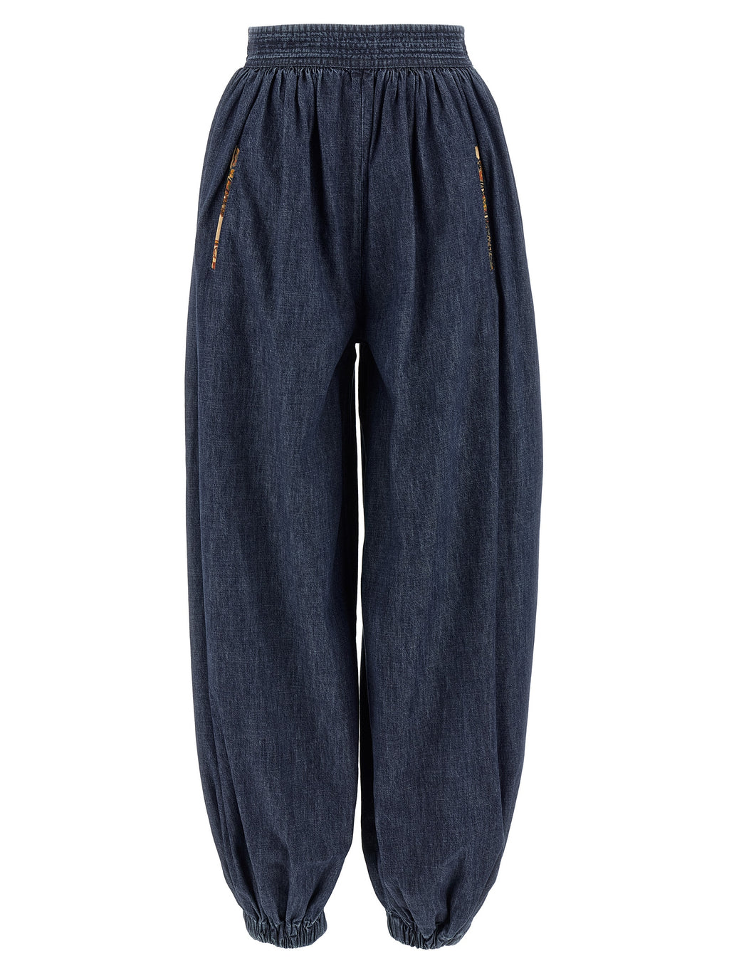 Blue Cotton Pants