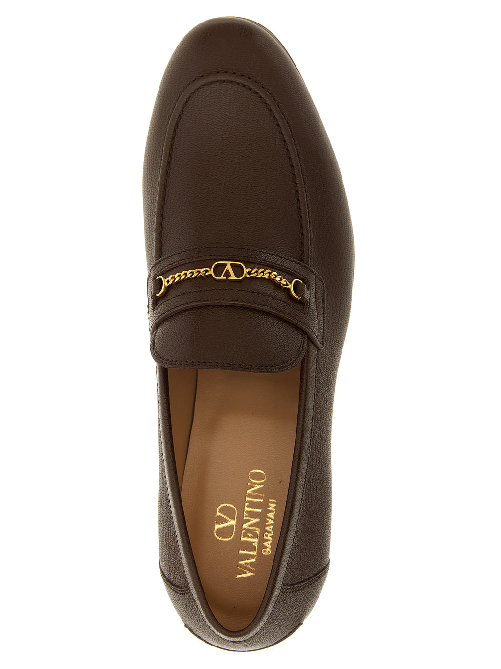 Brown Goatskin Slip-On Loafers