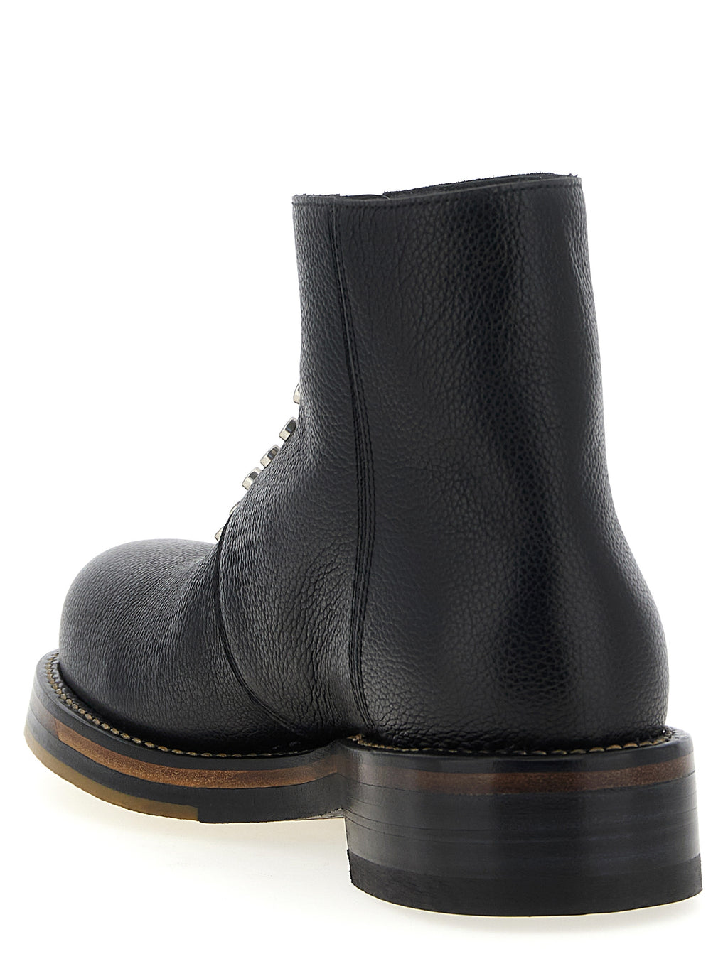 Black Calfskin Ankle Boots