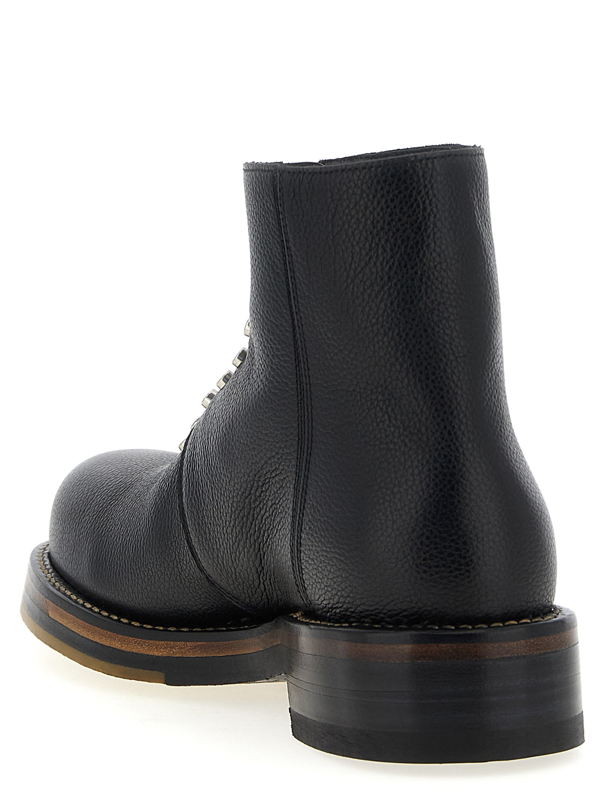 Black Calfskin Ankle Boots