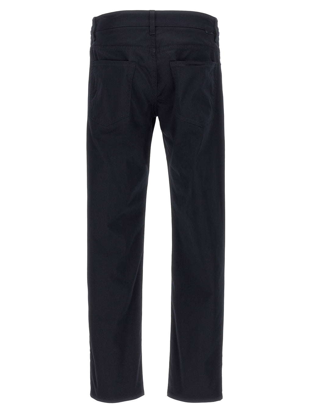Blue Cotton Casual Pants