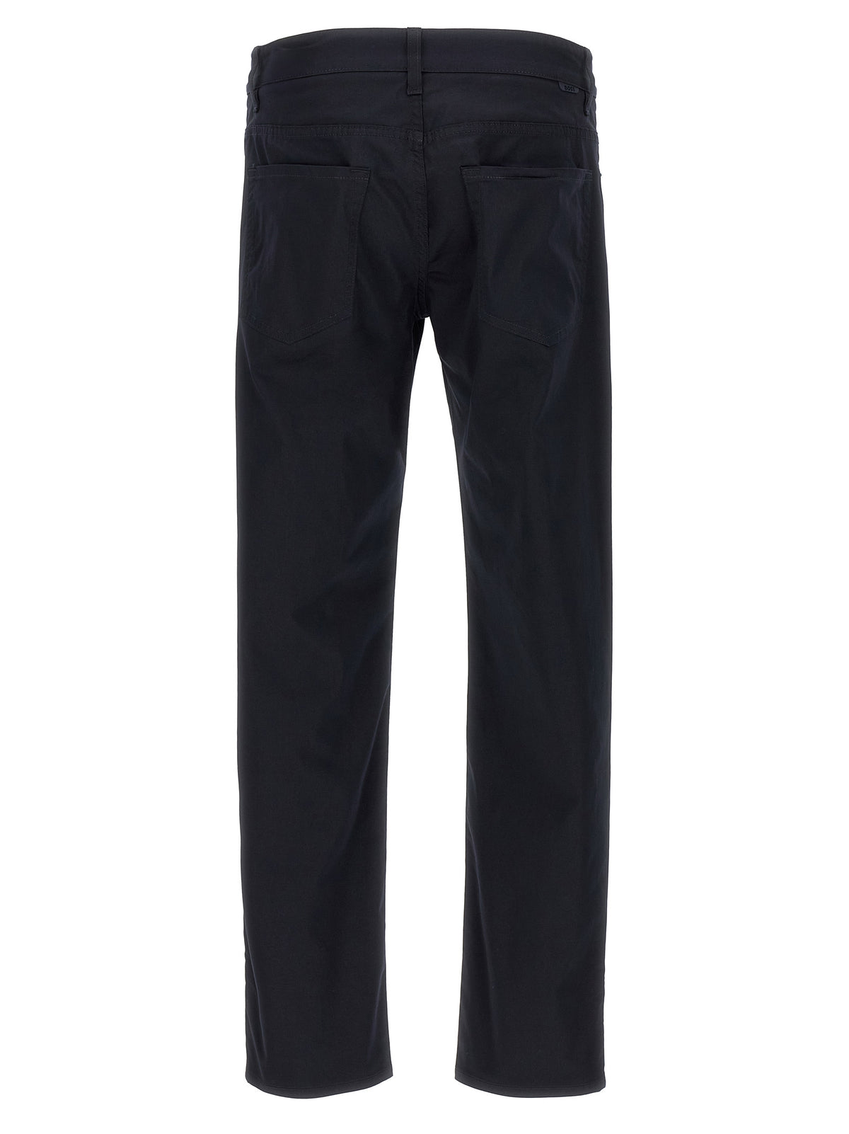 Blue Cotton Casual Pants