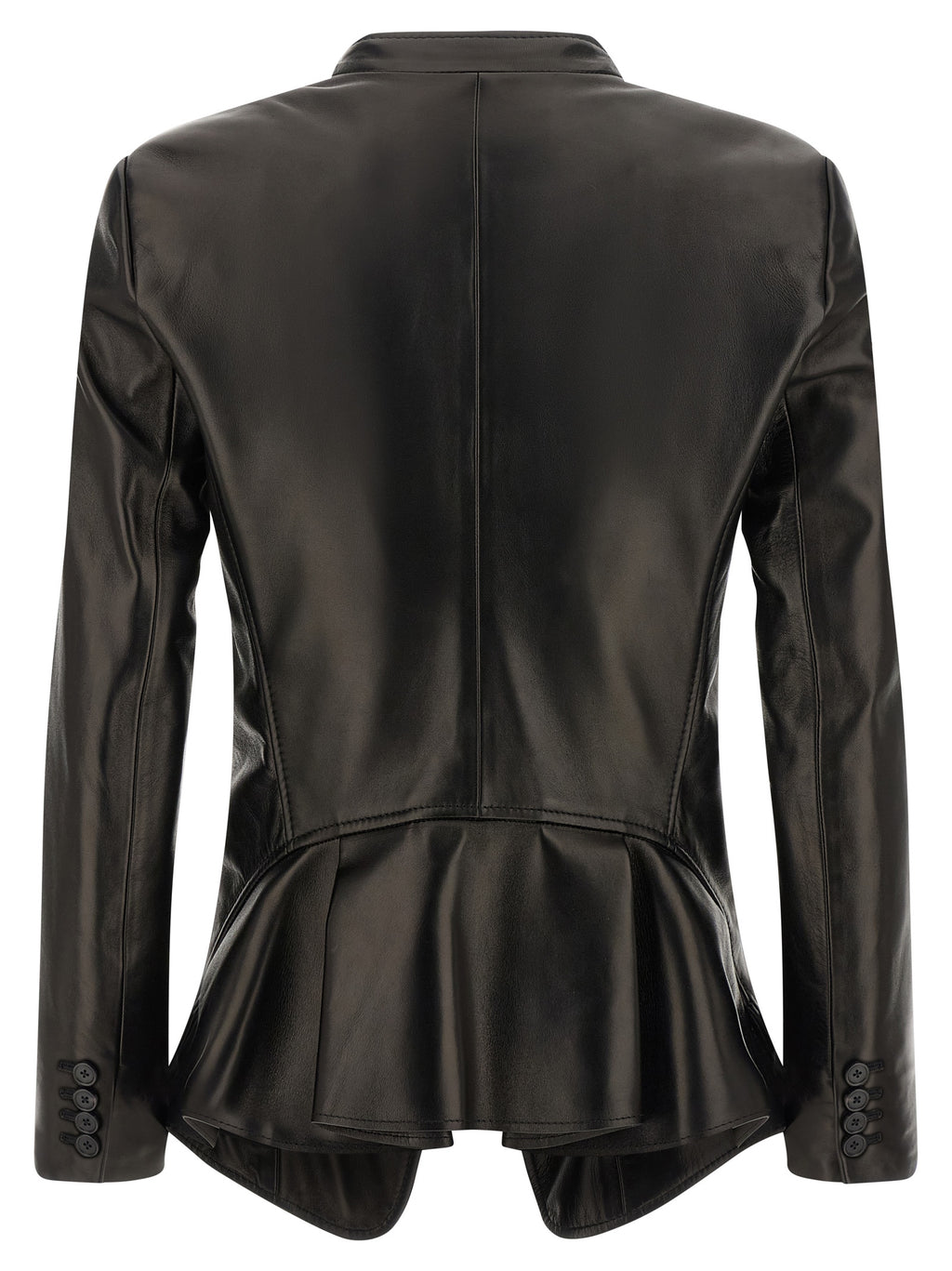 Black Lamb Leather Blazer