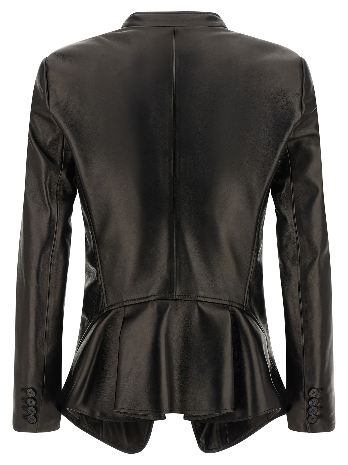 Black Lamb Leather Blazer