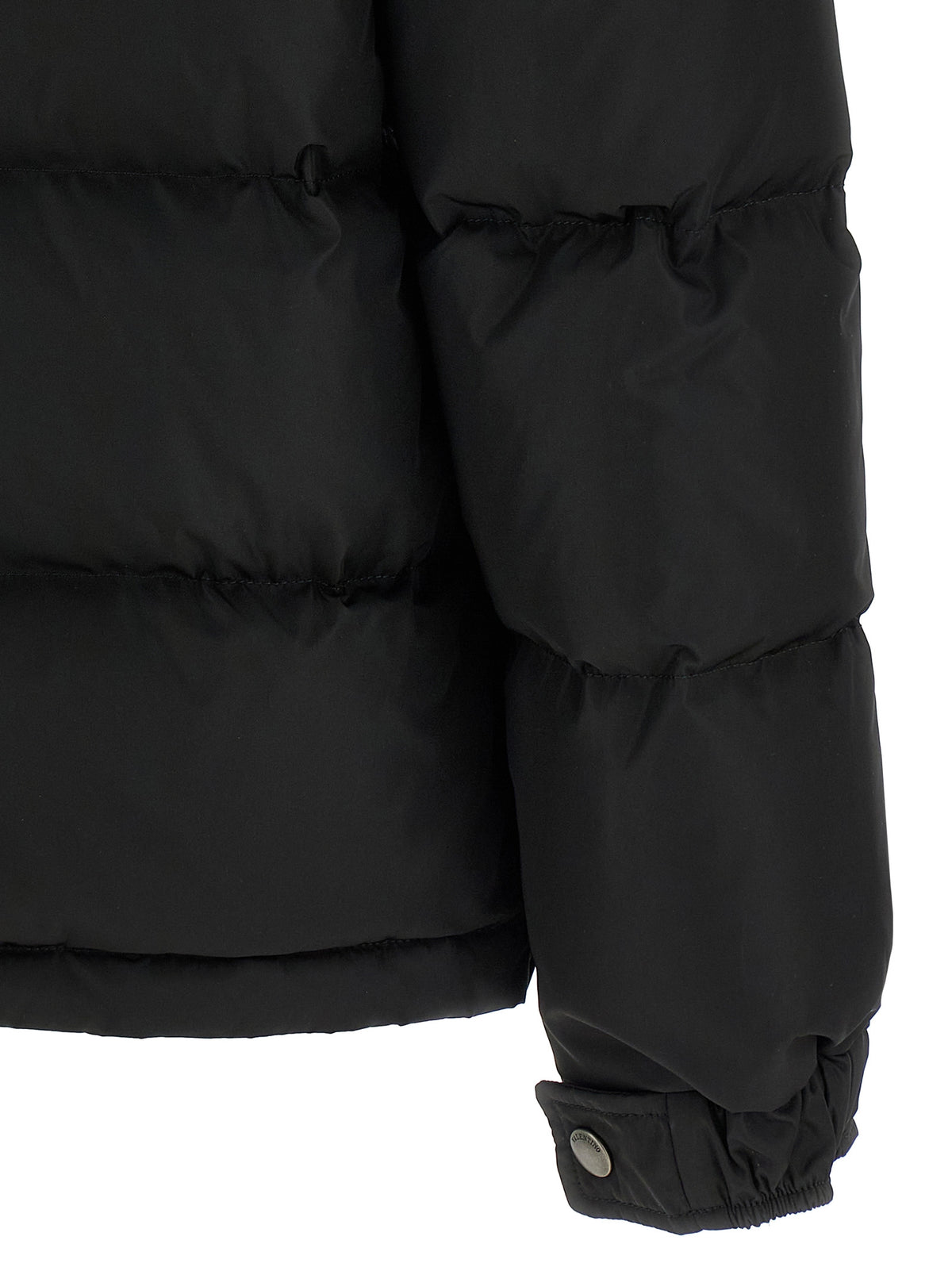 Black Polyamide Full-Length Jacket