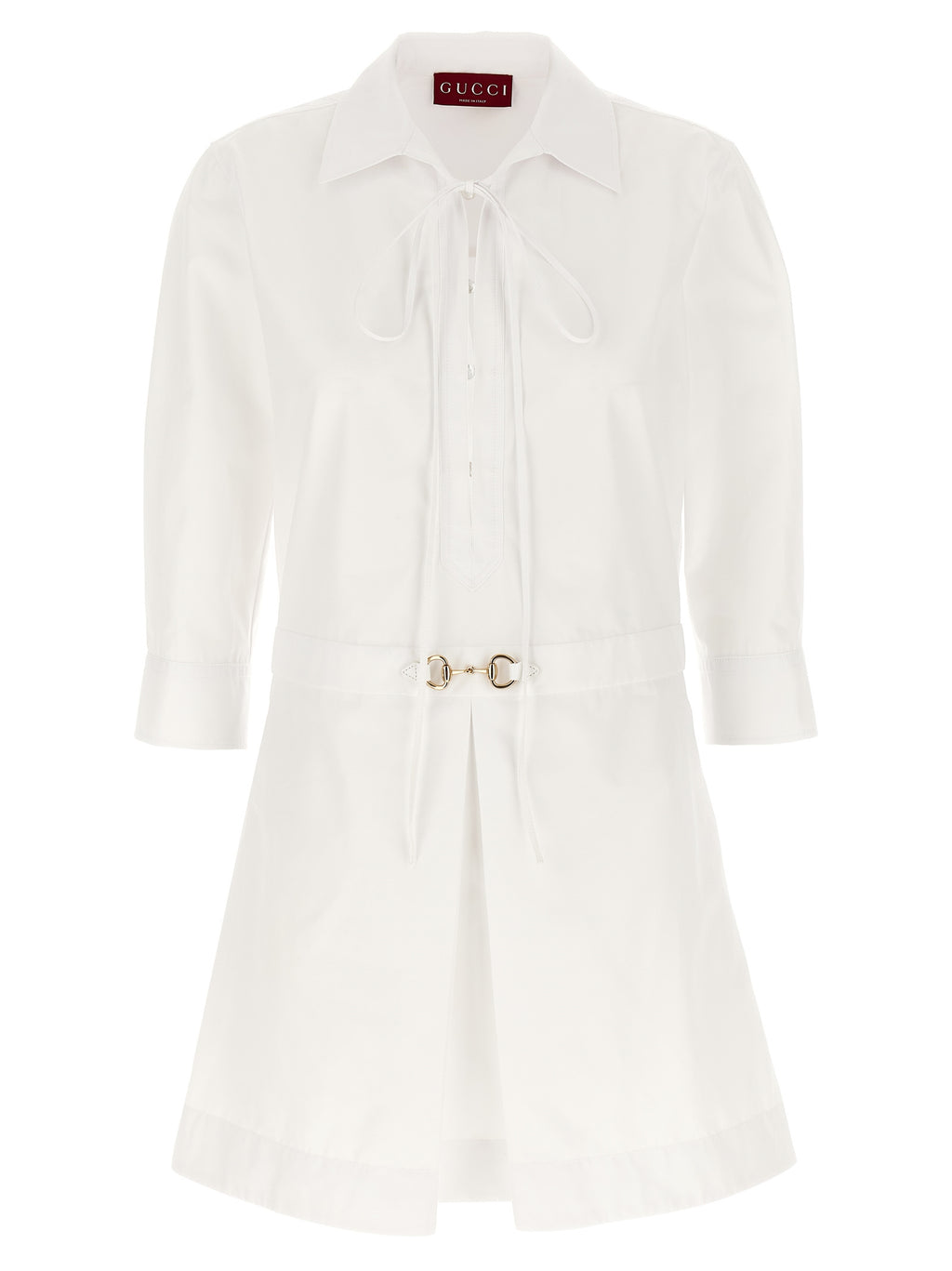 White Cotton Short Dress