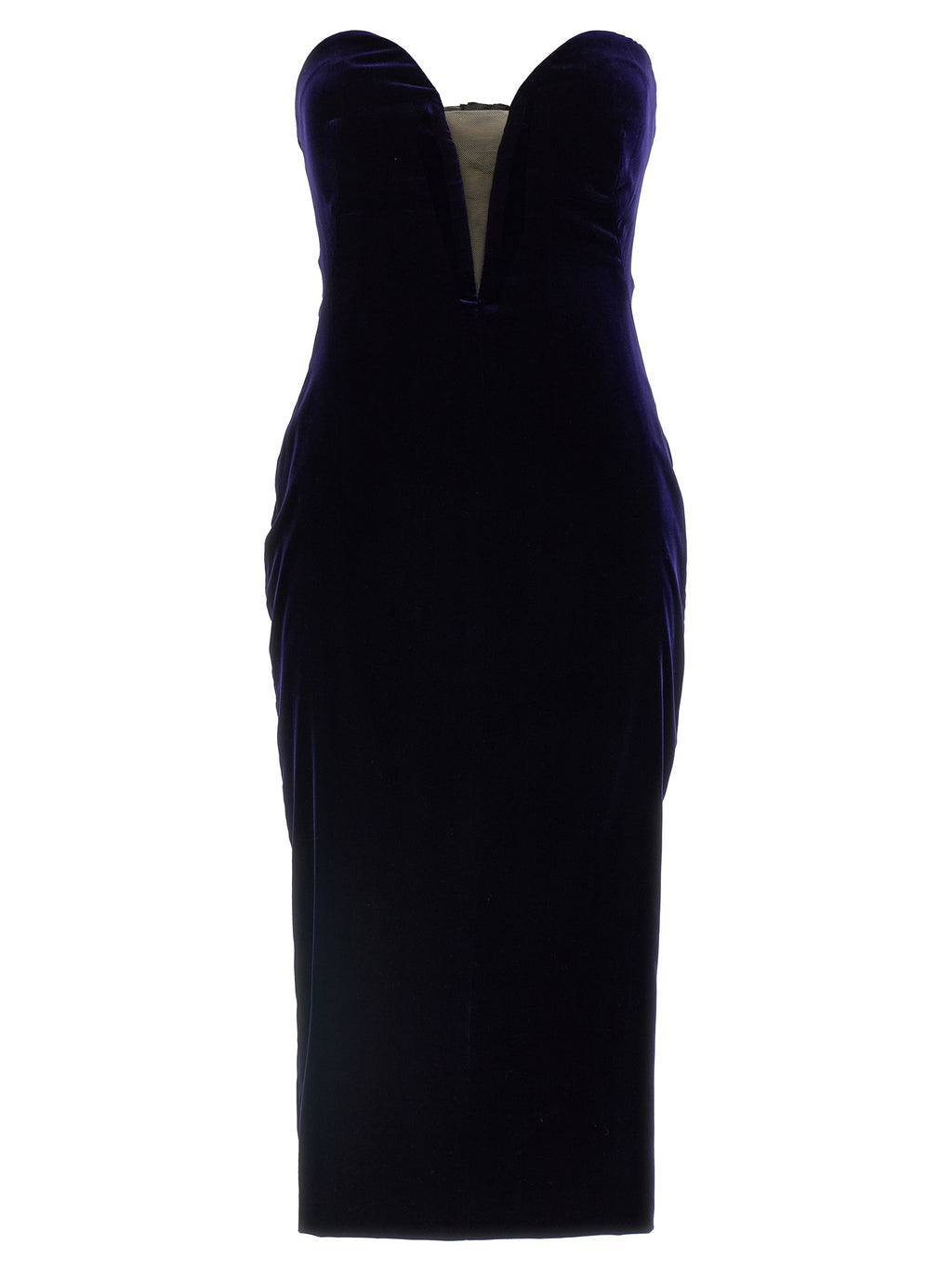 Blue Viscose Midi Dress