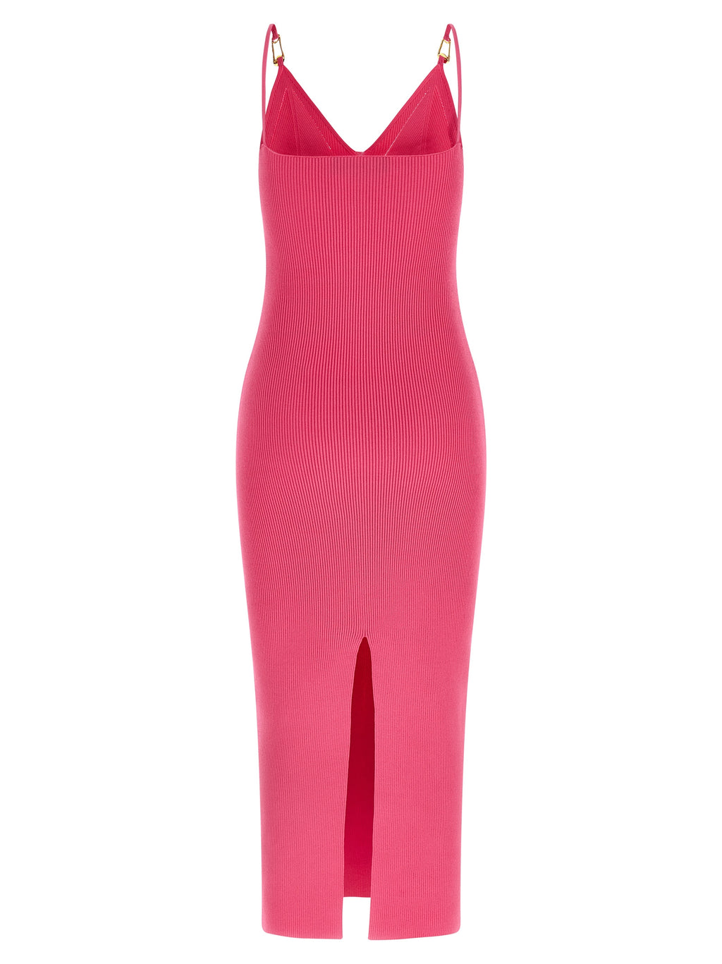 Fuchsia Viscose Midi Dress
