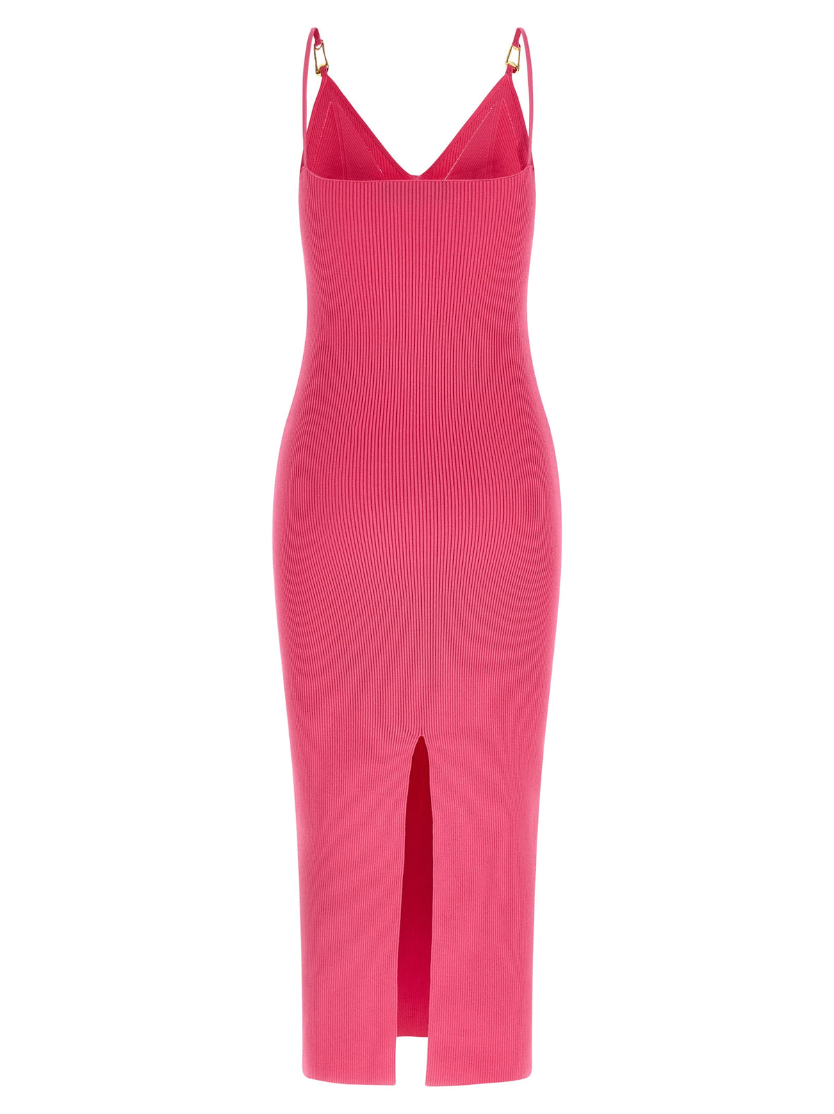 Fuchsia Viscose Midi Dress