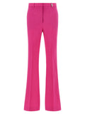 Fuchsia Virgin Wool Flared Pants