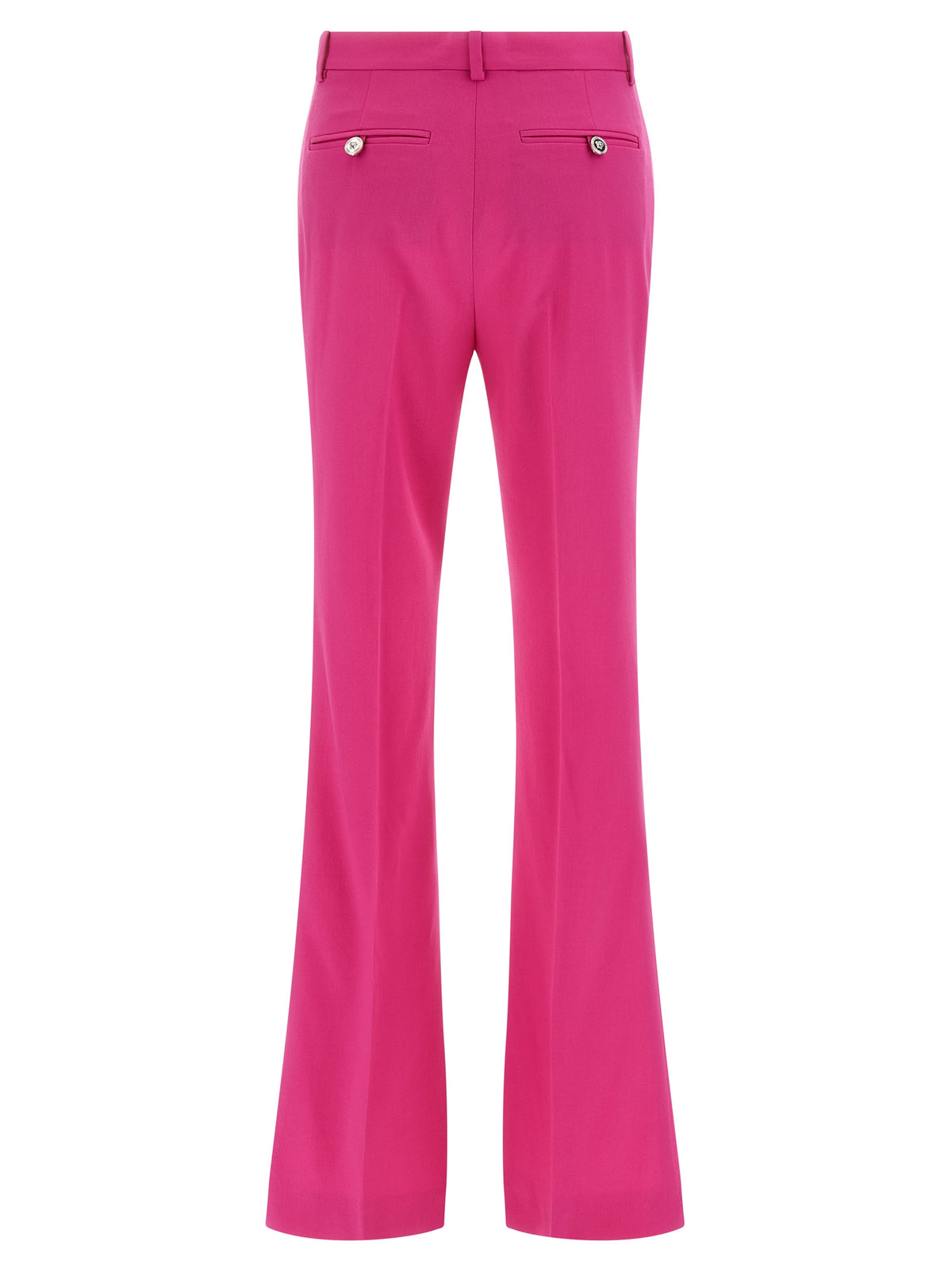 Fuchsia Virgin Wool Flared Pants
