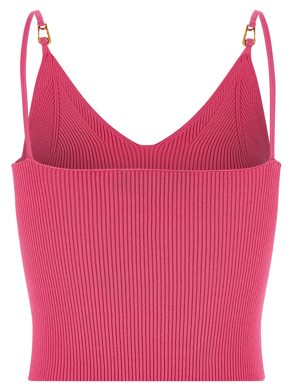 Fuchsia Viscose Sleeveles T-Shirt