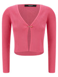 Fuchsia Viscose Cardigan