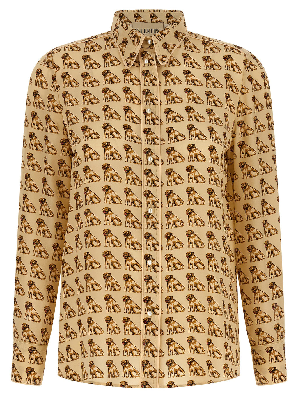 Beige Silk Blouse