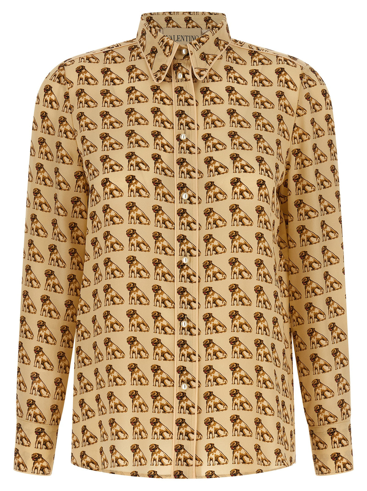 Beige Silk Blouse