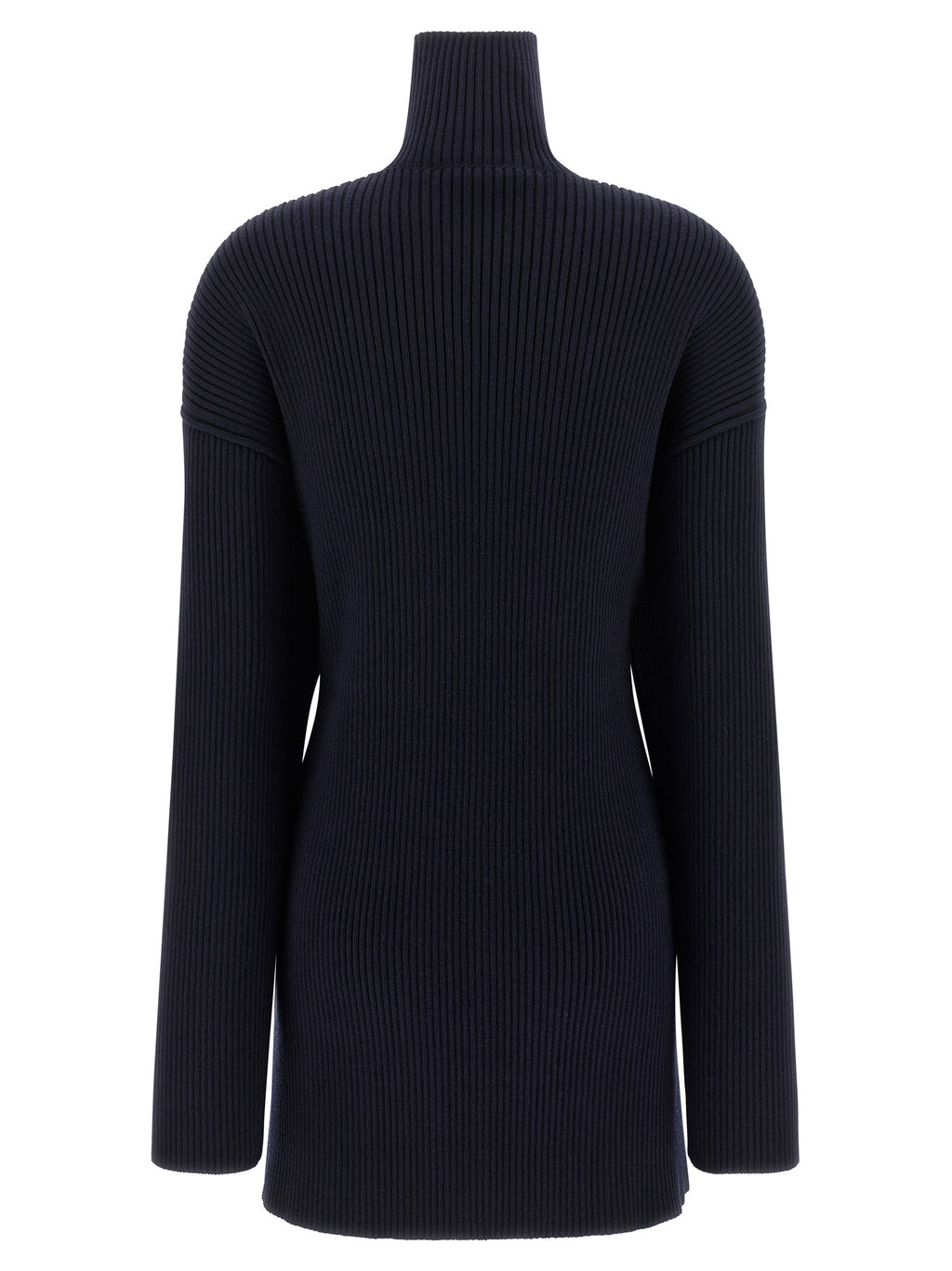 Blue Wool Short Dress