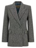 Gray Virgin Wool Blazer