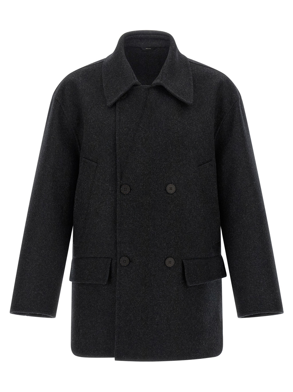 Gray Virgin Wool Coat