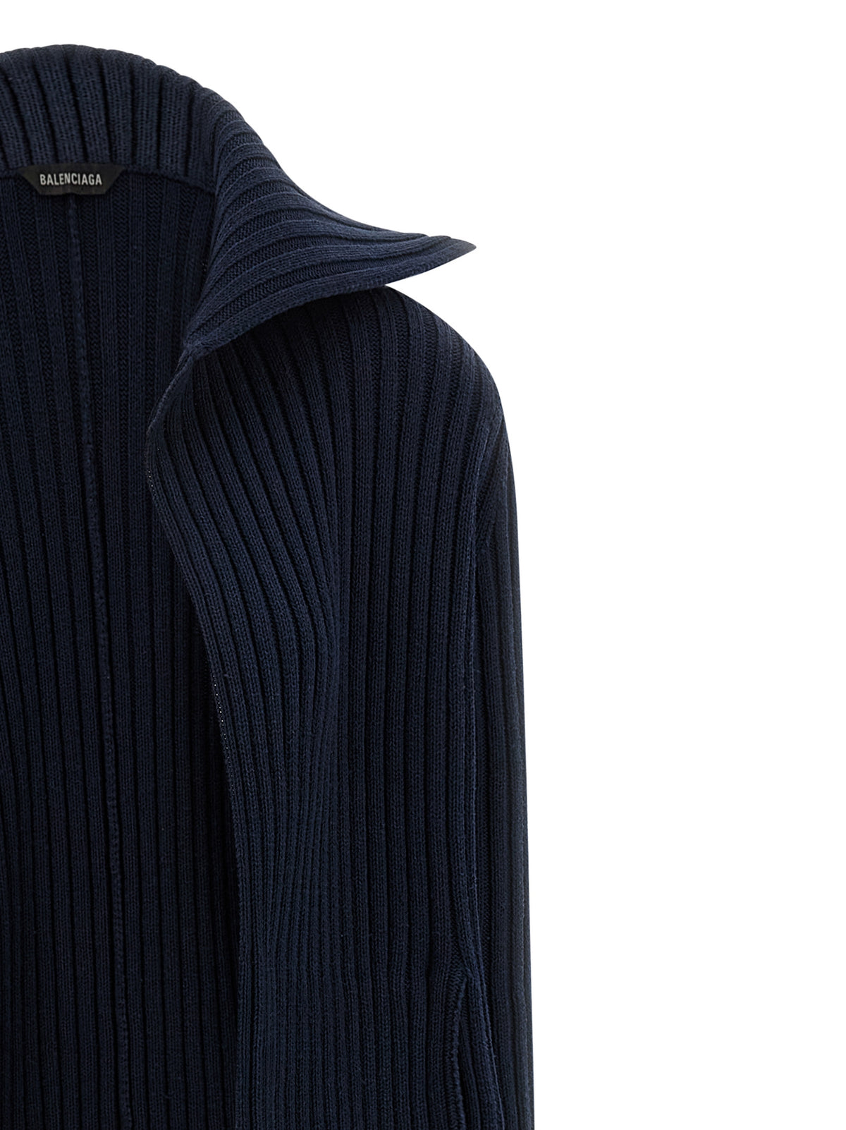 Blue Polyester Cardigan
