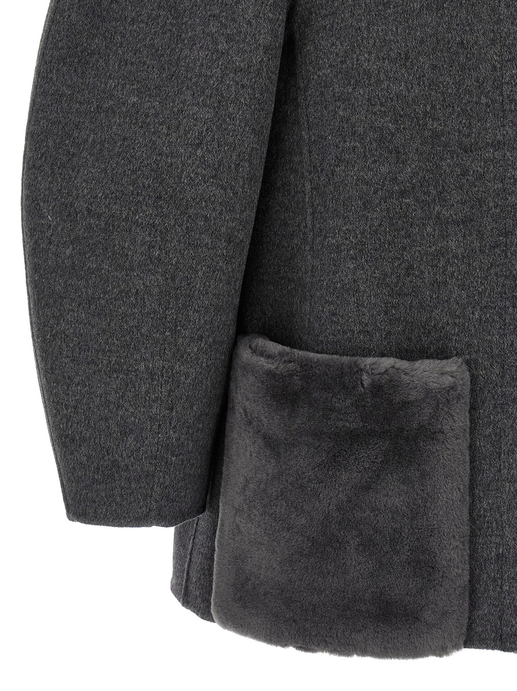 Gray Virgin Wool Coat