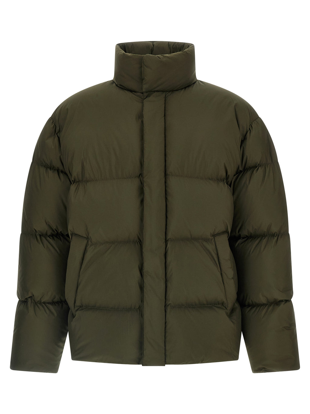 Bicolor Polyester Full-Length Jacket