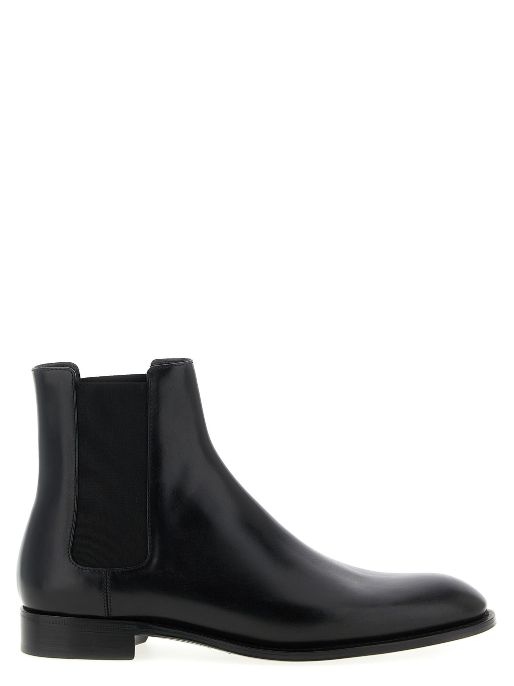 Black Calfskin Chelsea Boots