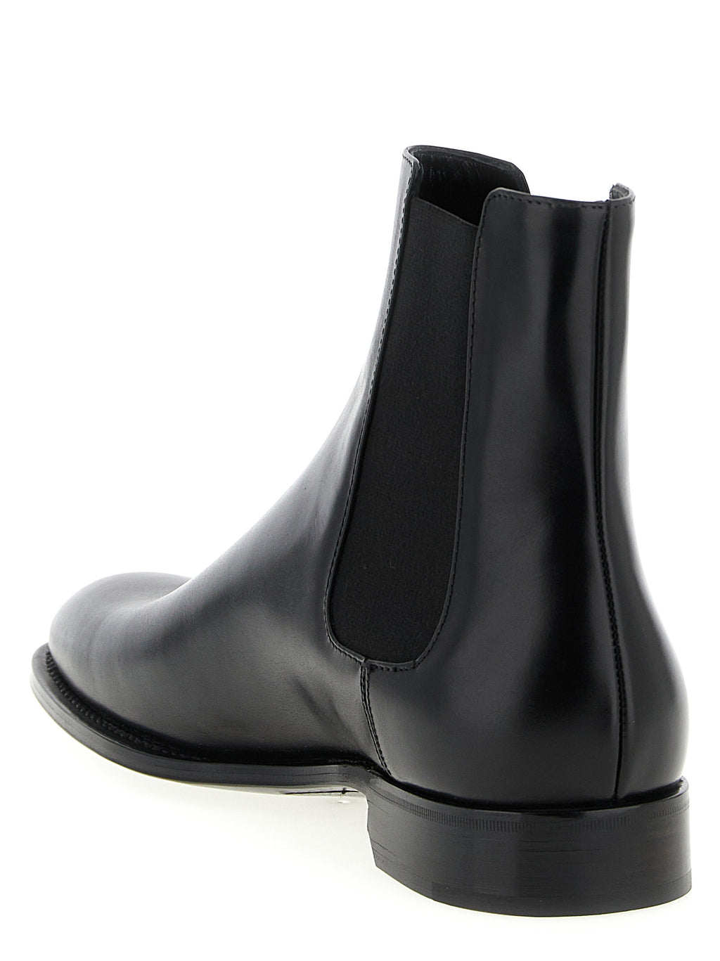 Black Calfskin Chelsea Boots