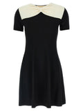 Black Viscose Short Dress