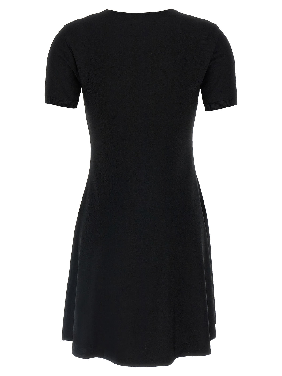 Black Viscose Short Dress
