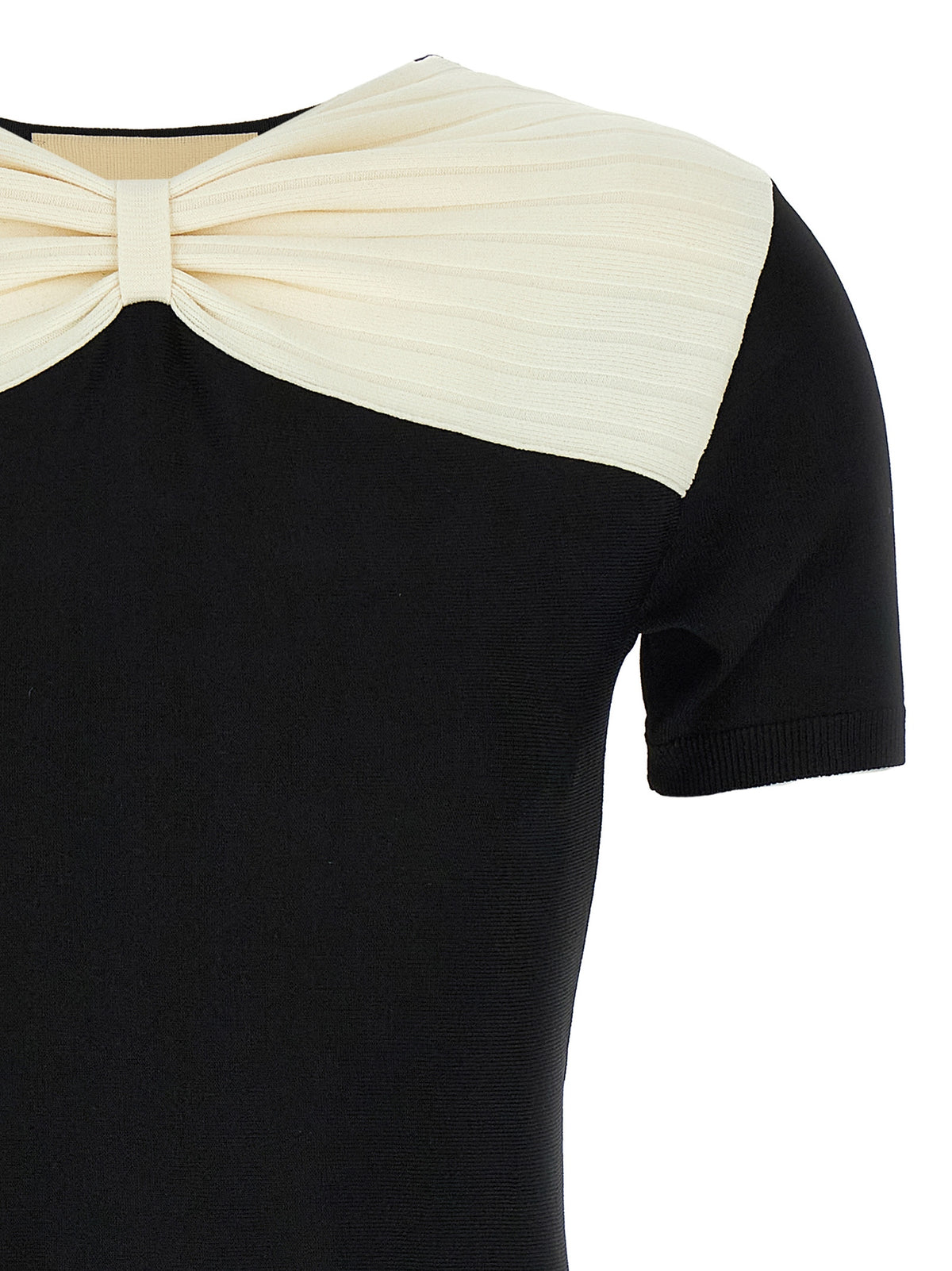 Black Viscose Short Dress