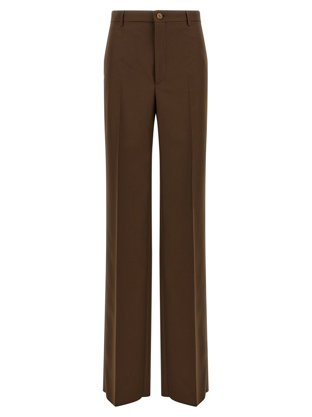 Brown Polyester Dress Pants