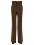 Brown Polyester Dress Pants
