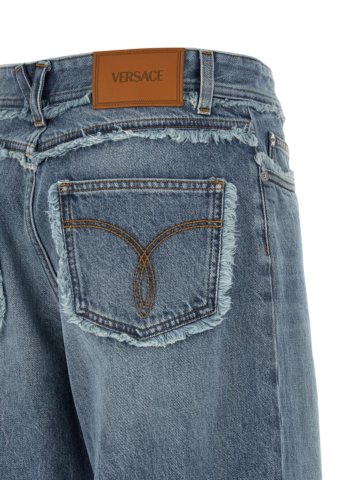 Blue Cotton Boyfriend Jeans