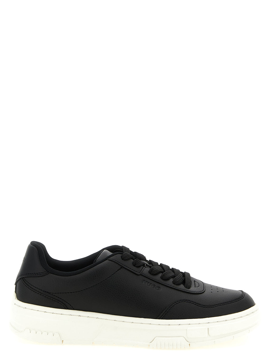 Black Polyester Low Top Sneakers