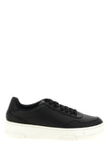 Black Polyester Low Top Sneakers