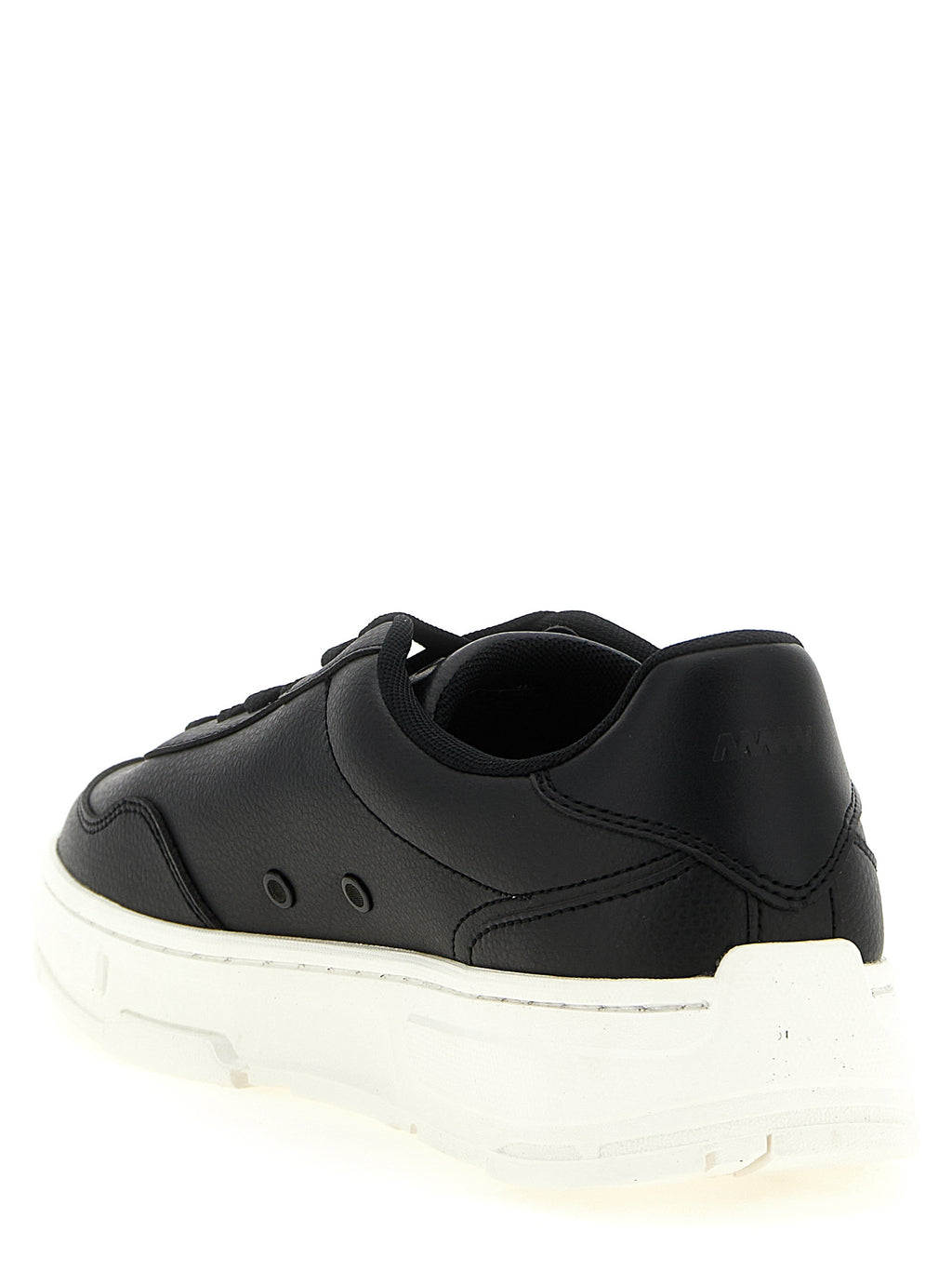 Black Polyester Low Top Sneakers