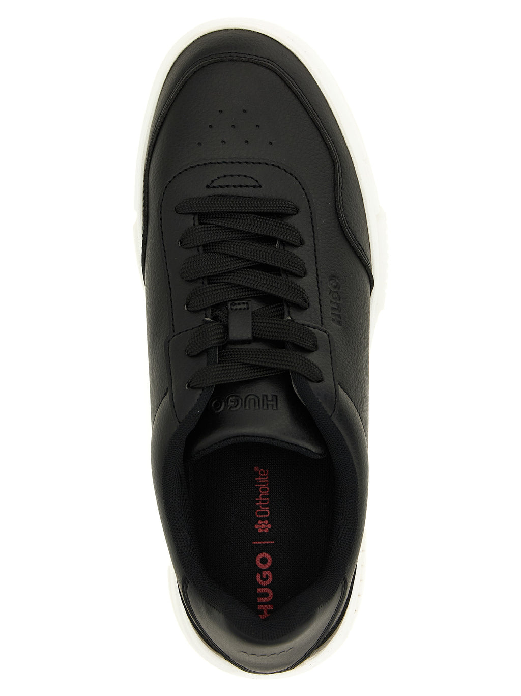 Black Polyester Low Top Sneakers