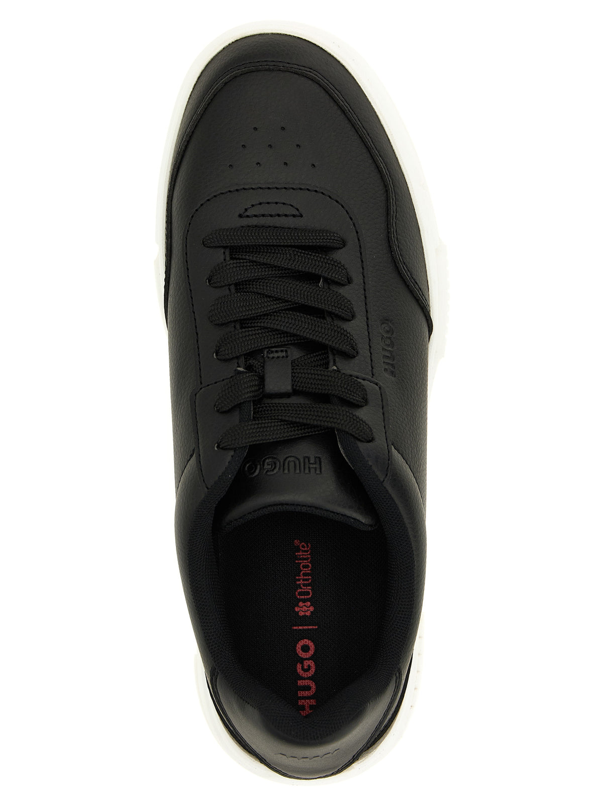 Black Polyester Low Top Sneakers