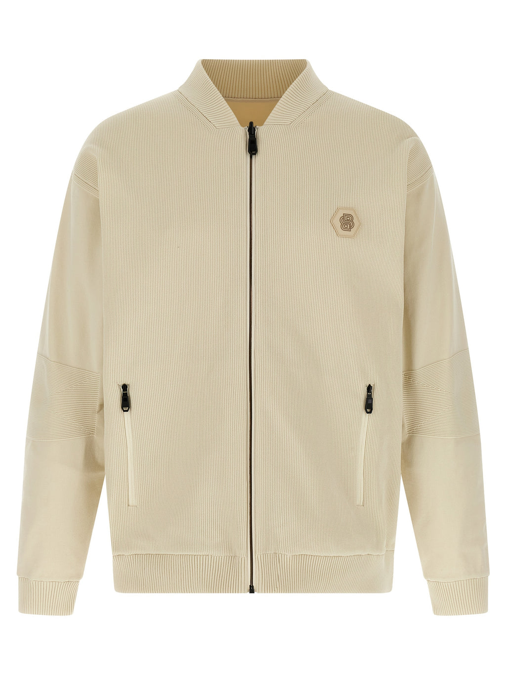 Beige Polyamide Bomber