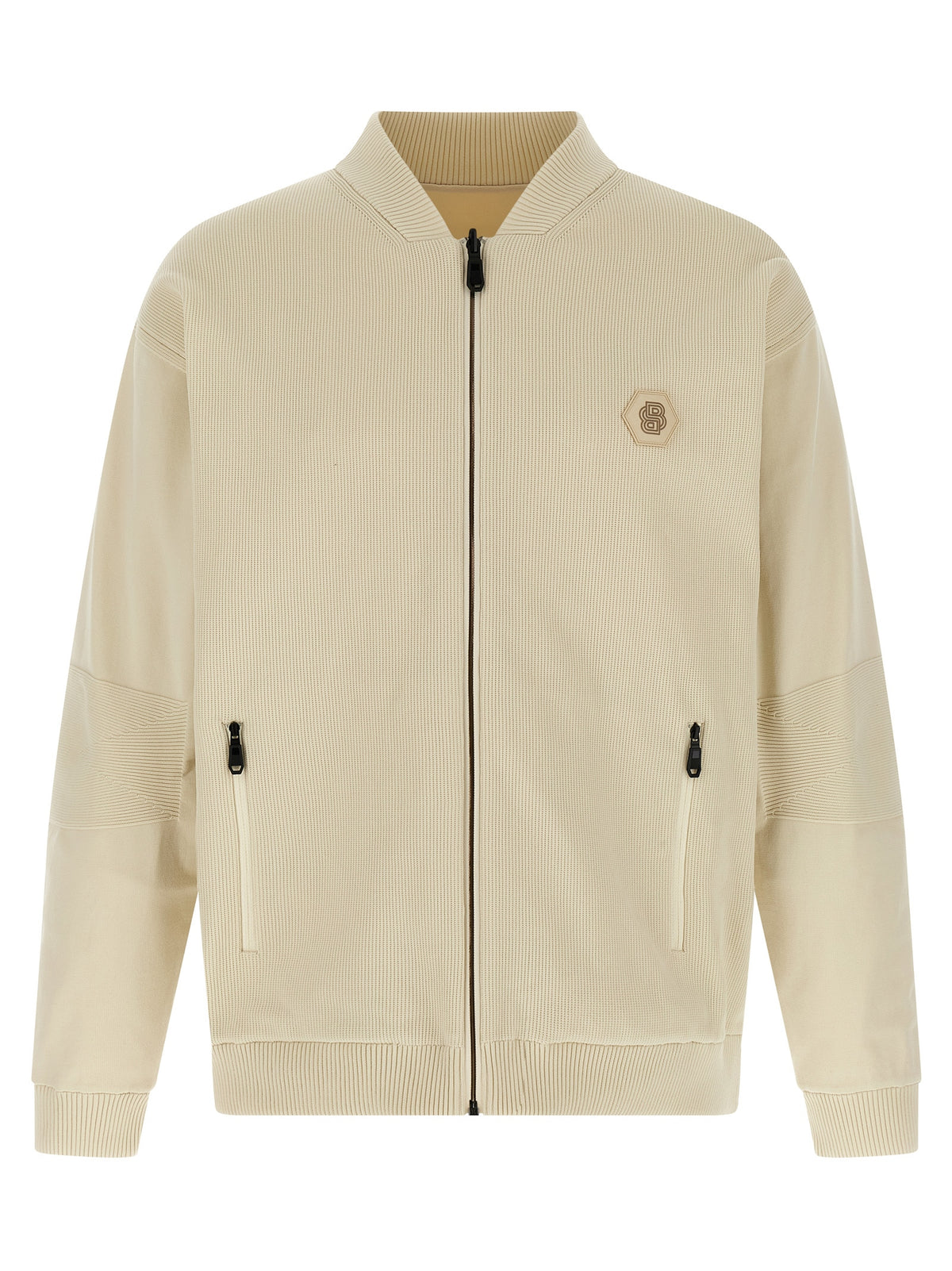 Beige Polyamide Bomber