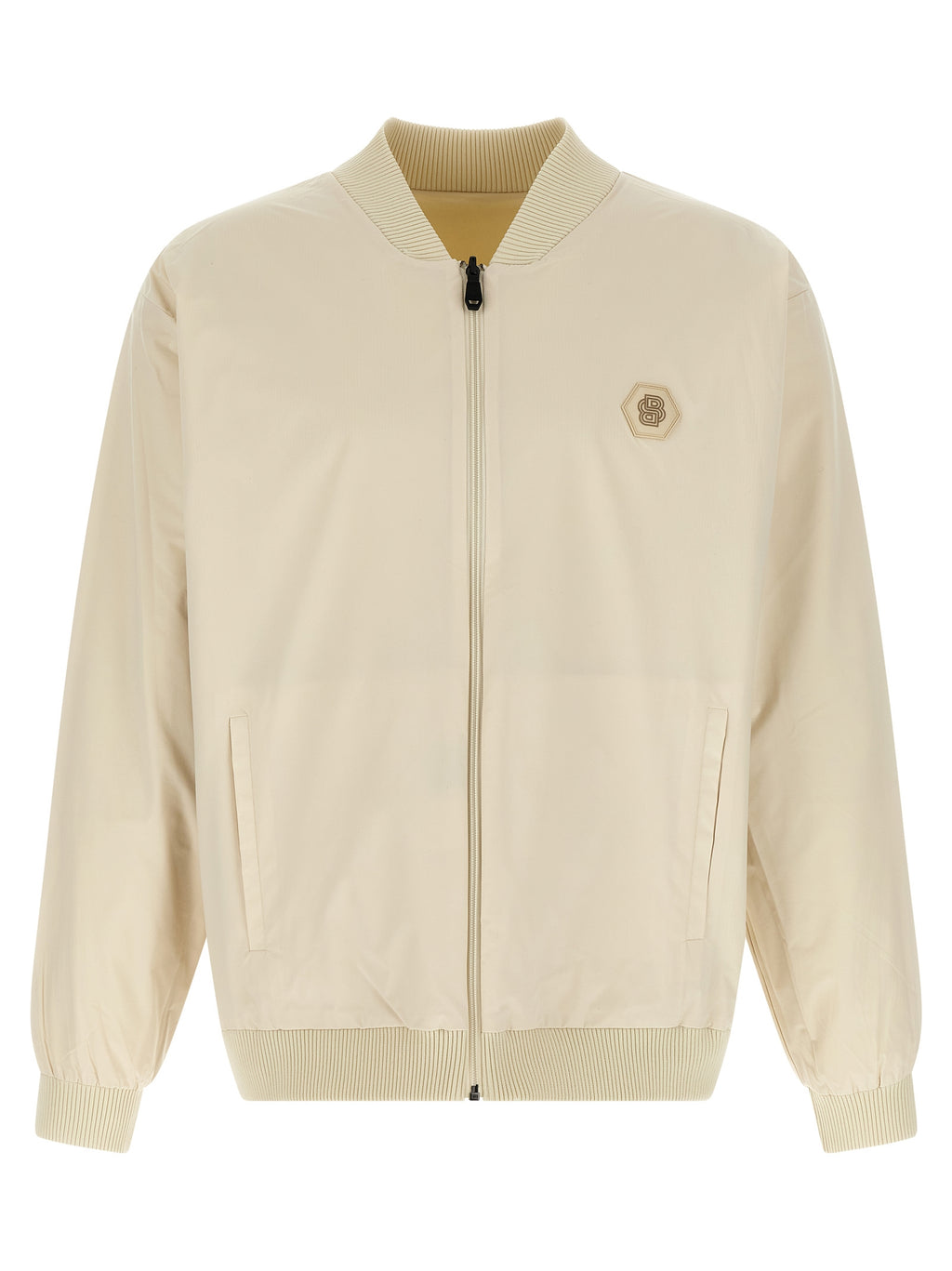 Beige Polyamide Bomber