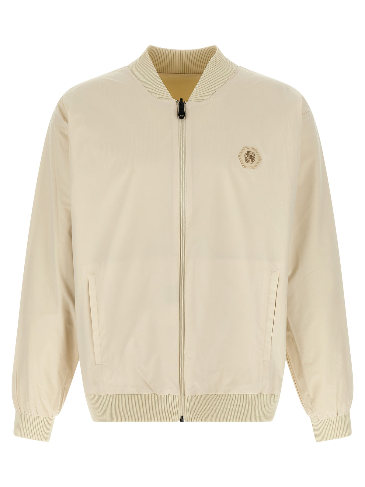 Beige Polyamide Bomber