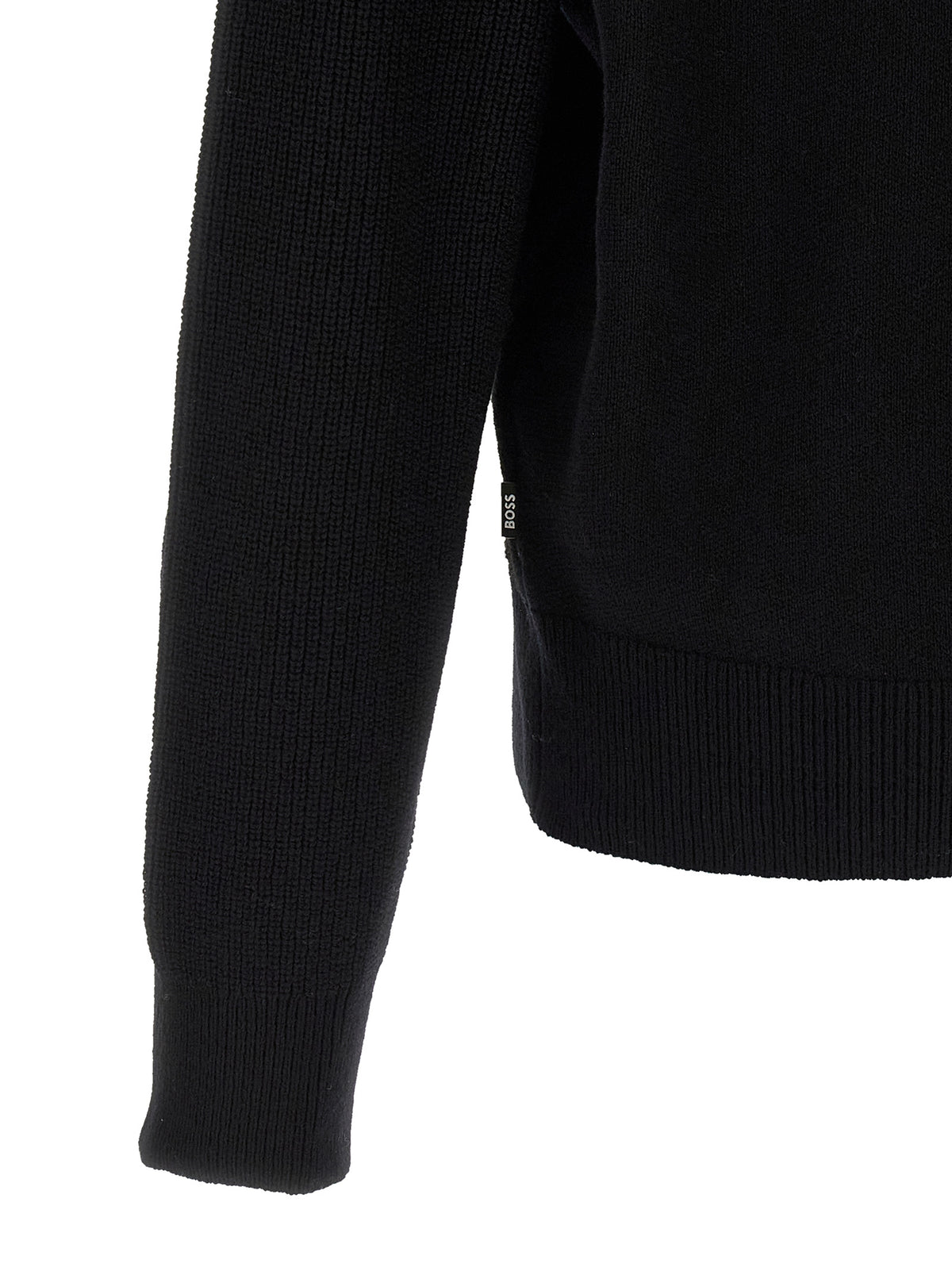 Black Virgin Wool Cardigan