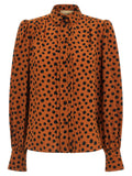 Orange Silk Blouse